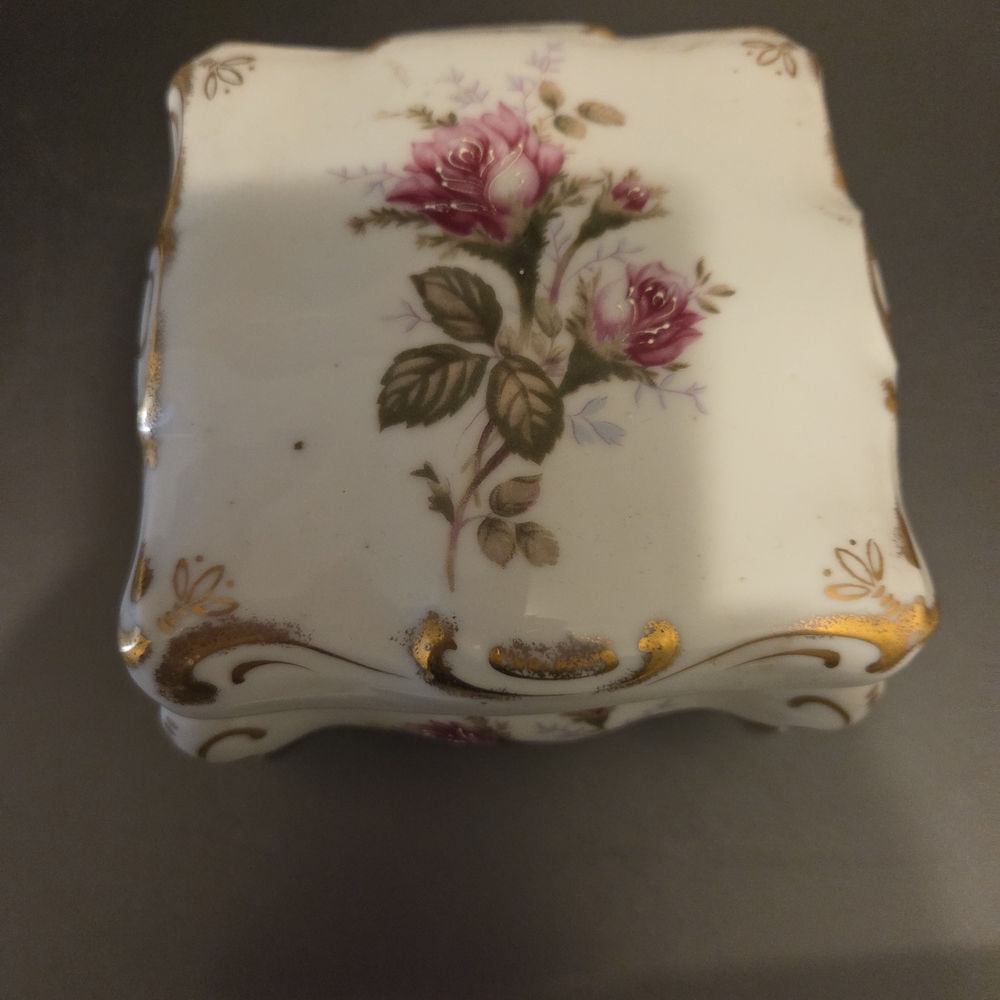 Floral Ceramic Trinket Box